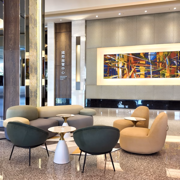 鵝卵石沙發 麗寶福容飯店大廳｜JA FURNITURE
