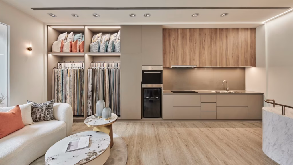 大成鋼板橋門市｜門市布沙發與廚具展示全景